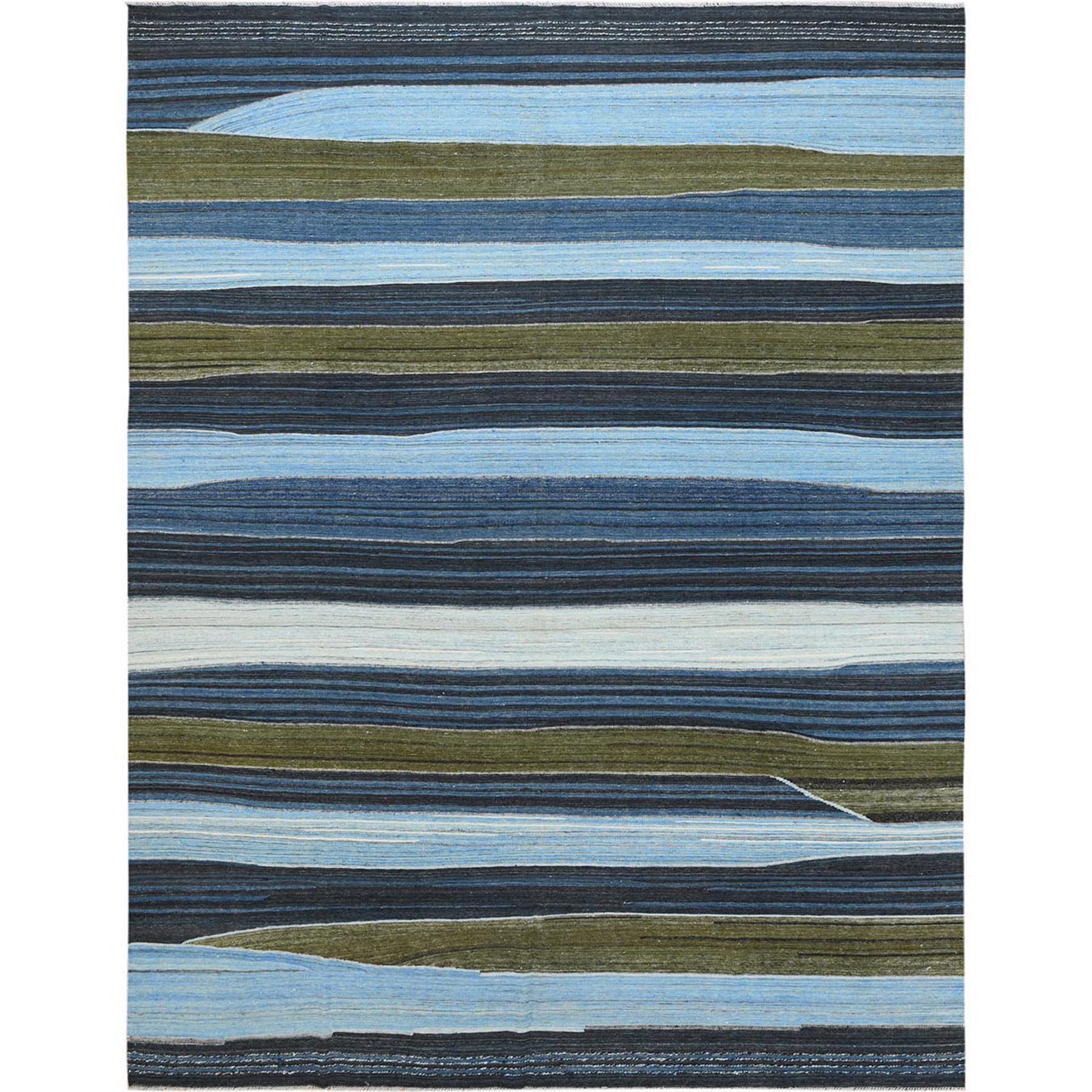 Modern & Contemporary Wool Hand-Woven Area Rug 10'7
